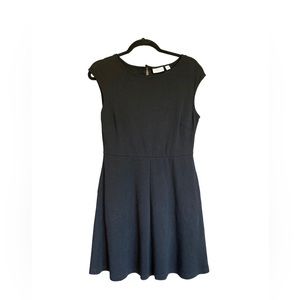 New York and Company black fit and flare cotton dress, size medium